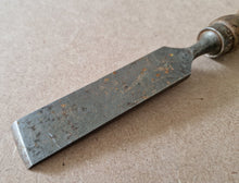 Load image into Gallery viewer, Vintage Cast Steel Wooden Handle 1" Chisel Carpenter  Tool 27cm long
