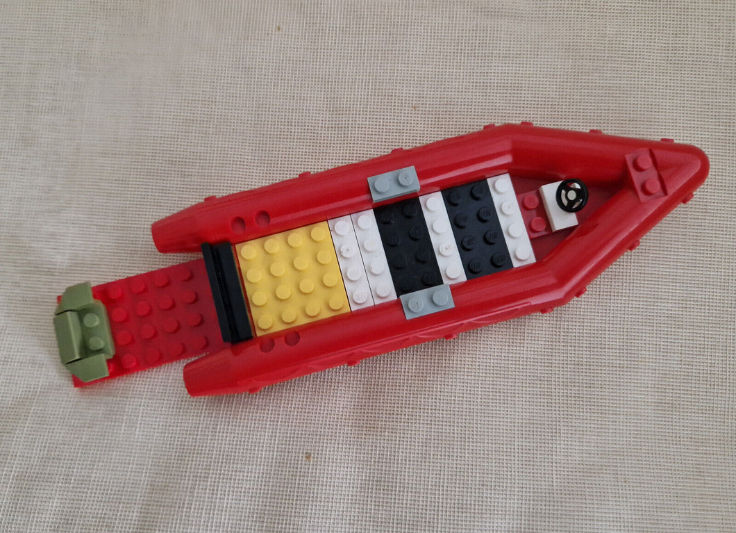 Lego Part Red Boat Rubber Raft Dinghy