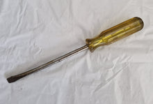 Load image into Gallery viewer, Swordfish Brand 5000v amber handle flat or slotted head screwdriver 24.5cm long
