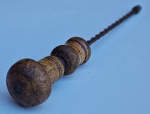 Load image into Gallery viewer, Antique Archimedes drill tool, Spiral Push Hand Drill, old hand drill
