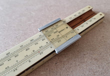 Load image into Gallery viewer, Vintage British " Classic" series 1 wooden slide rule with case
