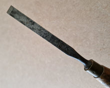 Load image into Gallery viewer, Vintage Cast Steel Wooden Handle Chisel Carpenter  Tool 23cm long
