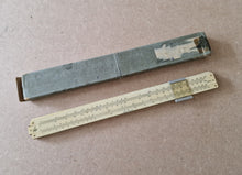 Load image into Gallery viewer, Vintage British " Classic" series 1 wooden slide rule with case
