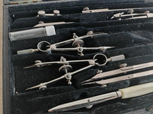 Load image into Gallery viewer, Vintage Harling London Technical Drawing Instrument Set Drafting Compass &amp; Tool
