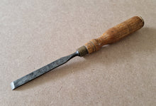 Load image into Gallery viewer, Vintage Cast Steel Wooden Handle Chisel Carpenter  Tool 23cm long
