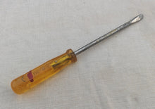 Load image into Gallery viewer, Vintage Flathead Screwdriver – Amber Handle – 24.5cm Long
