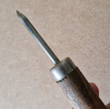 Load image into Gallery viewer, Vintage Antique Scratch Awl Hardwood Wooden Handle leathercraft Tool 11cm long
