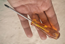 Load image into Gallery viewer, Title: CK Phillips Screwdriver – Made in England – Vintage Amber Handle – 13.5cm
