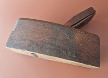 Load image into Gallery viewer, Antique Beech Wood Coffin Shaped Hand Plane Carpentry Woodworking Tool Cast Stee
