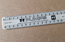 Load image into Gallery viewer, VINTAGE TT PUMPS PLASTIC RULER Advertising Promotion British Made Rule White
