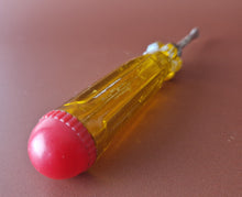 Load image into Gallery viewer, Adaptable screwdriver multi screwdriver with 7 multi bits , Yellow Clear Plastic

