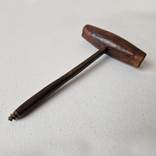 Load image into Gallery viewer, Antique Wooden Handle Metal Screwing Tool Gimlet Augur Hand Drill Treen
