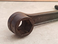 Load image into Gallery viewer, Vintage Antique Cast Iron Bed Spanner Wrench – Hex Socket Crank Handle Tool
