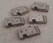 Load image into Gallery viewer, Set of 5 Vintage Metal Thread Chaser Die 3/8, 1/2, 5/8, 3/4 - AMS &amp; S Mar
