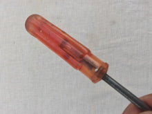 Load image into Gallery viewer, Vintage Tack Lifter Screwdriver 13.5cm Long – Red Handle – Upholstery / DIY Tool
