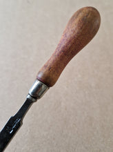 Load image into Gallery viewer, Vintage Cast Steel Wooden Handle Chisel Carpenter  Tool 19cm long
