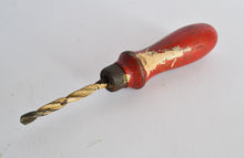 Load image into Gallery viewer, Rare Vintage Hobbies / Craft Spiral Hand Drill With Red Wooden Handle, Hand Tool

