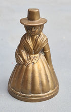 Load image into Gallery viewer, Vintage brass Lady Miniature Bell figurine collectible old bell
