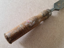 Load image into Gallery viewer, Vintage Cast Steel Wooden Handle 1" Chisel Carpenter  Tool 27cm long
