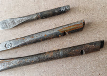 Load image into Gallery viewer, 3 x Stanley spiral ratchet screwdriver bits vintage tool parts
