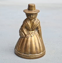 Load image into Gallery viewer, Vintage brass Lady Miniature Bell figurine collectible old bell
