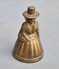 Load image into Gallery viewer, Vintage brass Lady Miniature Bell figurine collectible old bell
