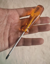 Load image into Gallery viewer, Title: CK Phillips Screwdriver – Made in England – Vintage Amber Handle – 13.5cm

