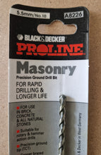 Load image into Gallery viewer, Black &amp; Decker Proline Masonry Drill Bit A8226 , 5.5mm / No.10 New In Pack
