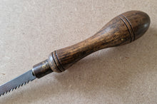 Load image into Gallery viewer, Vintage Pad Saw Wooden Handle With Brass Ferrule 31.5cm Long
