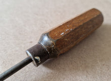 Load image into Gallery viewer, Vintage Wooden Handle Screwdriver Slotted Flat Head RARE Tool 17.5cm long
