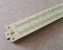 Load image into Gallery viewer, Vintage British " Classic" series 1 wooden slide rule with case
