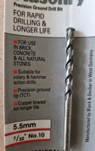 Load image into Gallery viewer, Black &amp; Decker Proline Masonry Drill Bit A8226 , 5.5mm / No.10 New In Pack
