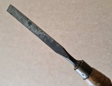 Load image into Gallery viewer, Vintage Cast Steel Wooden Handle Chisel Carpenter  Tool 23cm long
