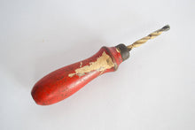 Load image into Gallery viewer, Rare Vintage Hobbies / Craft Spiral Hand Drill With Red Wooden Handle, Hand Tool
