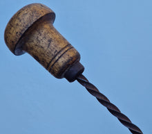 Load image into Gallery viewer, Antique Archimedes drill tool, Spiral Push Hand Drill, old hand drill
