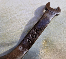 Load image into Gallery viewer, Open and close end spanner wrench marked 468 , small classic vintage garage tool
