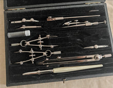 Load image into Gallery viewer, Vintage Harling London Technical Drawing Instrument Set Drafting Compass &amp; Tool
