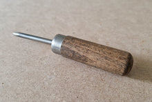 Load image into Gallery viewer, Vintage Antique Scratch Awl Hardwood Wooden Handle leathercraft Tool 11cm long
