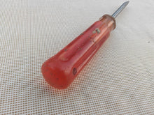 Load image into Gallery viewer, Vintage Tack Lifter Screwdriver 13.5cm Long – Red Handle – Upholstery / DIY Tool
