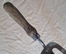Load image into Gallery viewer, Vintage Gardening Hand Fork Cultivator Gardener Tool , wooden handle
