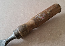 Load image into Gallery viewer, Vintage Cast Steel Wooden Handle 1" Chisel Carpenter  Tool 27cm long
