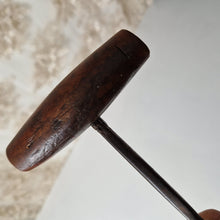 Load image into Gallery viewer, Antique Wooden Handle Metal Screwing Tool Gimlet Augur Hand Drill Treen
