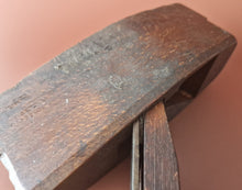 Load image into Gallery viewer, Antique Beech Wood Coffin Shaped Hand Plane Carpentry Woodworking Tool Cast Stee
