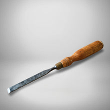 Load image into Gallery viewer, Vintage Cast Steel Wooden Handle Chisel Carpenter  Tool 23cm long
