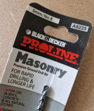 Load image into Gallery viewer, Black &amp; Decker Proline Masonry Drill Bit A8226 , 5mm / No.8 New In Pack
