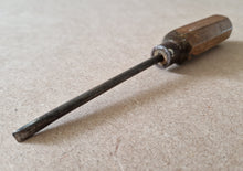 Load image into Gallery viewer, Vintage Wooden Handle Screwdriver Slotted Flat Head RARE Tool 17.5cm long
