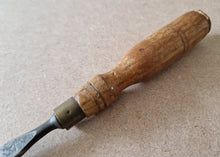 Load image into Gallery viewer, Vintage Cast Steel Wooden Handle Chisel Carpenter  Tool 23cm long
