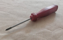 Load image into Gallery viewer, Vintage Phillips Screwdriver 14cm Red Handle Short Stubby Driver DIY Tool
