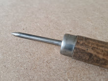 Load image into Gallery viewer, Vintage Antique Scratch Awl Hardwood Wooden Handle leathercraft Tool 11cm long
