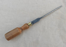 Load image into Gallery viewer, Vintage Wood Handle Flathead Screwdriver – Brass Ferrule – 23.3cm Long
